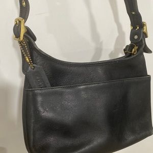 Coach Black Leather Shoulder Bag